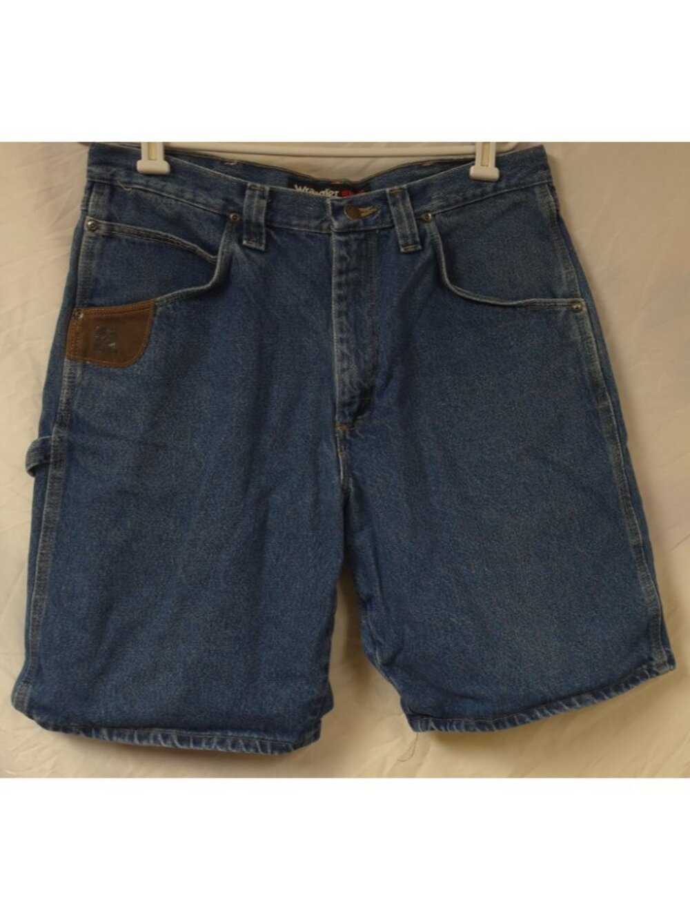 Wrangler Riggs Carpenter Shorts Denim Workwear 90s Grunge Men 34x11 Heavyweight